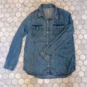Girls Gap denim button down